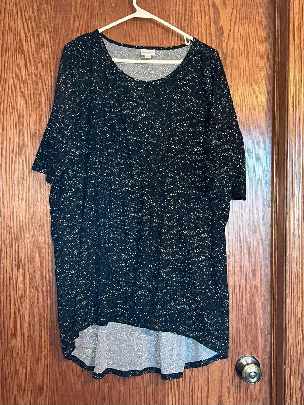 LuLaRoe Black with Gold Sparkle Tunic